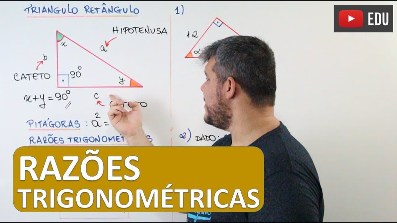 Thumbnail: Razões Trigonométricas (seno, cosseno e tangente) - Trigonometria no Triângulo Retângulo