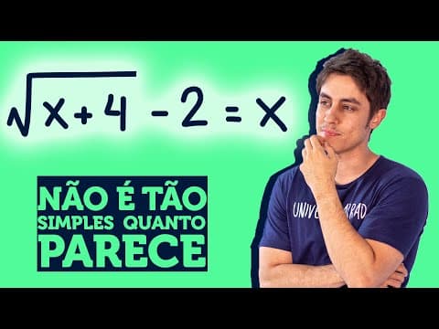 Thumbnail da aula: Você Consegue Resolver? Desafio de MATEMÁTICA | Equações Irracionais: Exercícios