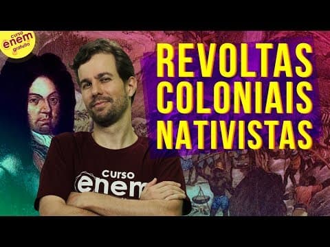 Thumbnail da aula: REVOLTAS COLONIAIS NATIVISTAS | Resumo de História do Brasil para o Enem. Prof. Felipe de Oliveira