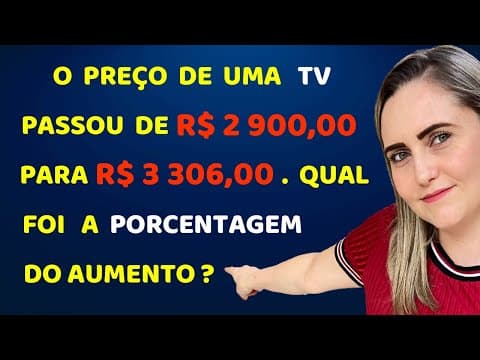 Thumbnail da aula: QUAL FOI O AUMENTO ?? Matemática básica todo dia.📚🚀