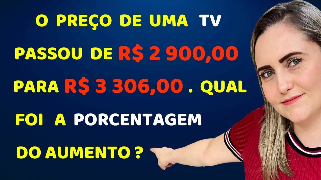 Thumbnail: QUAL FOI O AUMENTO ?? Matemática básica todo dia.📚🚀