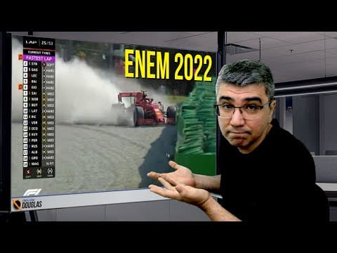 Thumbnail da aula: ENEM 2022 E COLISÕES NA FÓRMULA 1 - MURO DE PNEUS