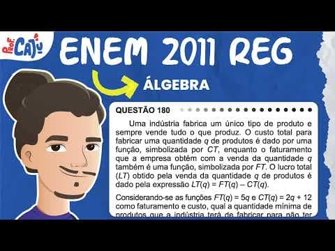 Thumbnail da aula: [ENEM 2011] 180 📘 ÁLGEBRA Uma indústria fabrica um único tipo de produto e sempre vende tudo o que
