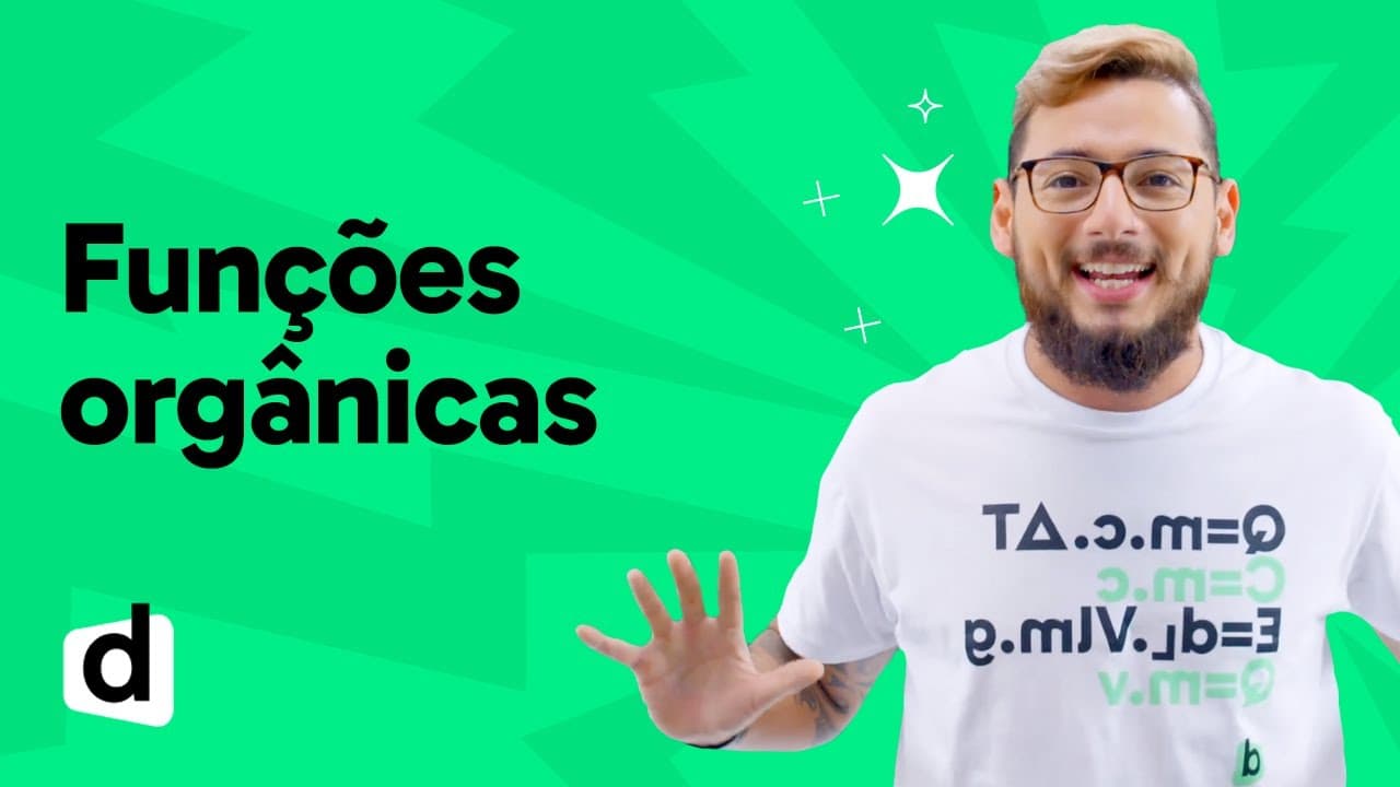 Thumbnail: REVISÃO ENEM | QUÍMICA: FUNÇÕES ORGÂNICAS | ESQUENTA ENEM | DESCOMPLICA
