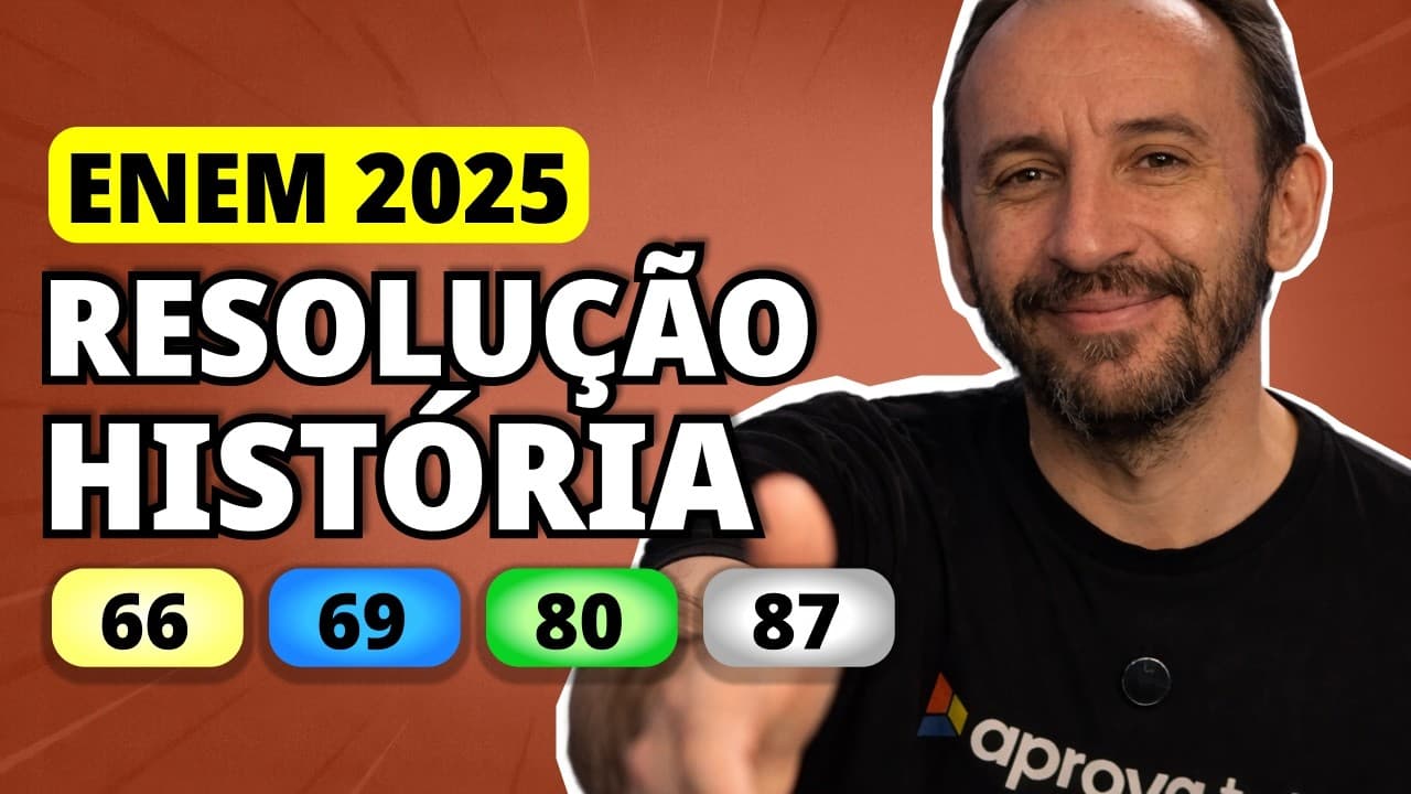 Thumbnail: ENEM 2025 HISTÓRIA – Questão 66 | A difusão pelos cônegos do ideal apostólico, bem como a influência