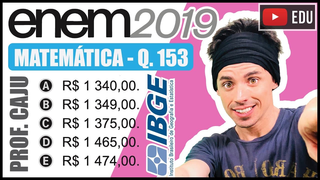 Thumbnail: [ENEM 2019] 153 📘 PORCENTAGEM Segundo o Instituto Brasileiro de Geografia e Estatística (IBGE), o..