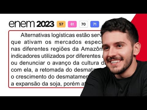 Thumbnail da aula: ENEM 2023 - Alternativas logísticas estão servindo de instrumentos que ativam os mercados