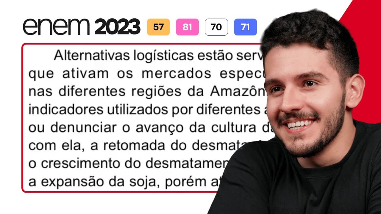 Thumbnail: ENEM 2023 - Alternativas logísticas estão servindo de instrumentos que ativam os mercados
