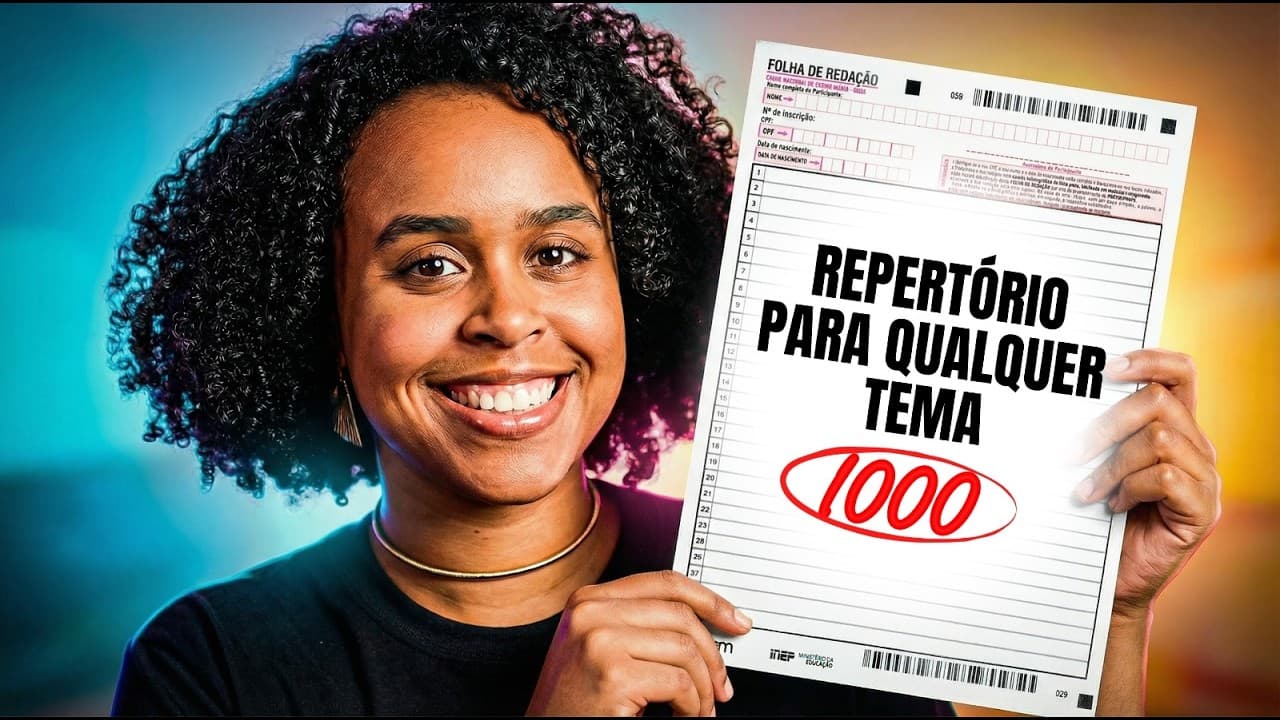 Thumbnail: REPERTÓRIOS/ALUSÕES CORINGA PARA QUALQUER TEMA DE REDAÇÃO NO ENEM