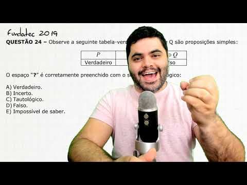 Thumbnail da aula: ✔️ QUESTÕES DE CONCURSO PÚBLICO sobre Tabela Verdade | Curso de RLM | Aula 12