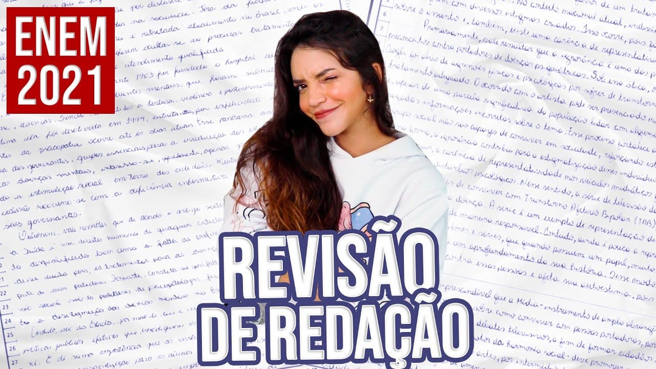 Thumbnail: 🔥REVISÃO DE REDAÇÃO PARA O ENEM 2021 (Débora Aladim)