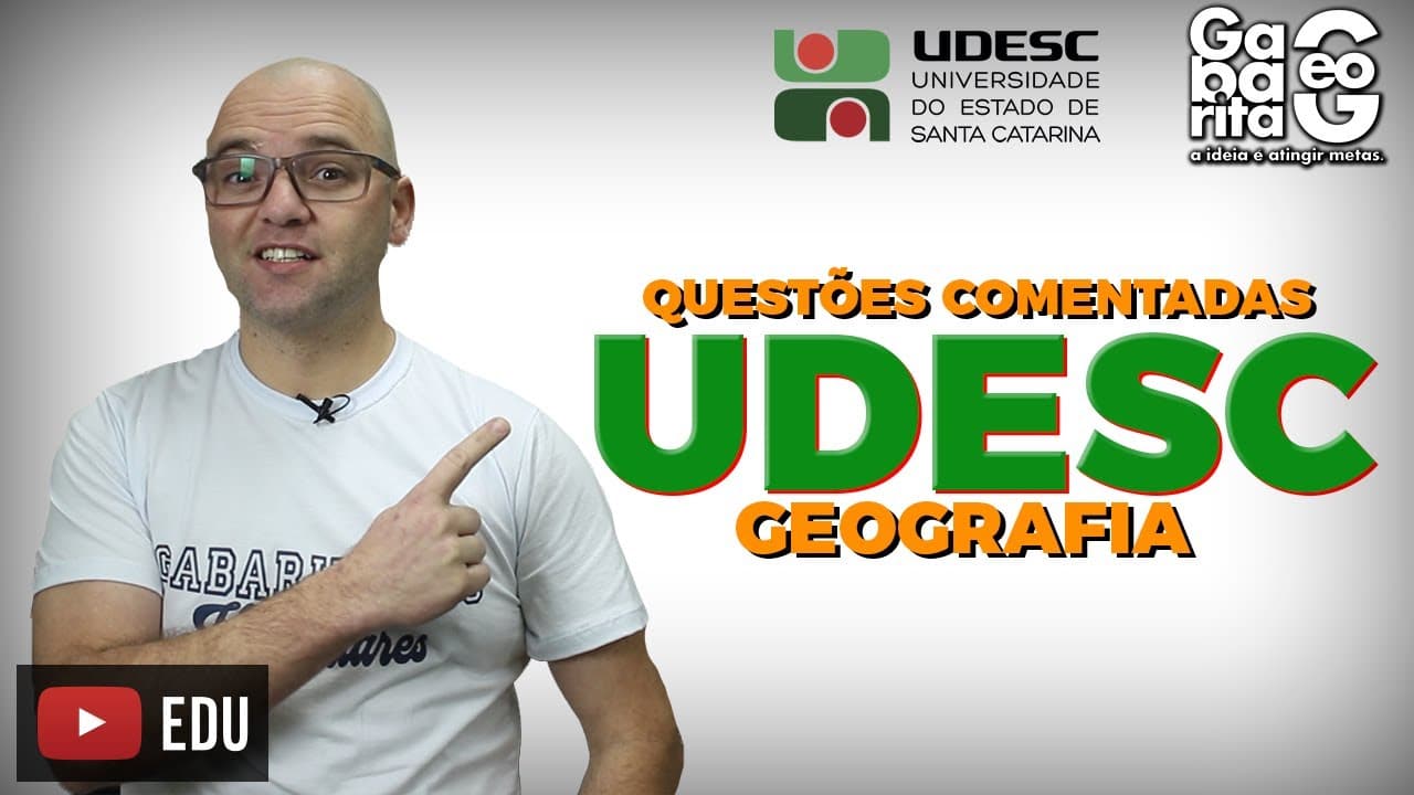 Thumbnail: GEOGRAFIA PARA A UDESC - ESTUDE COM EXERCÍCIOS!