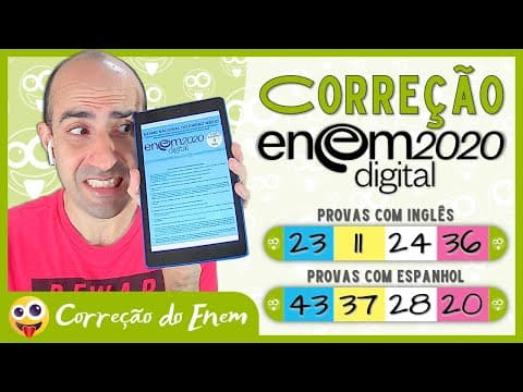 Thumbnail da aula: [CORREÇÃO DO ENEM] Questão 23 - Enem 2020 digital - Prova azul (Inglês) ▷ Aniversário (s.m.)