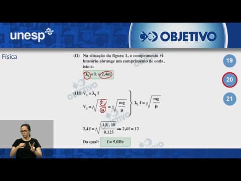 Thumbnail da aula: Resolução Comentada - Física - UNESP - 2ª Fase - 1º Dia - 2019