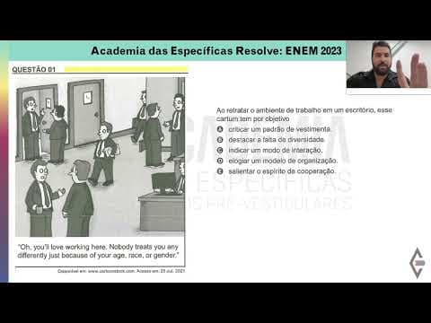Thumbnail da aula: Resolução ENEM 2023 - Caderno Amarelo - Questão 01 Inglês - Gabarito B