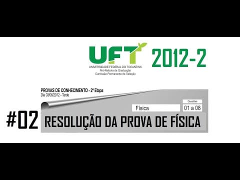 Thumbnail da aula: Resolução da prova de FÍSICA – UFT – 2012/2 – Questão:02.