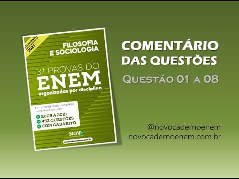 Thumbnail da aula: Filosofia e Sociologia - Questões 01 a 08