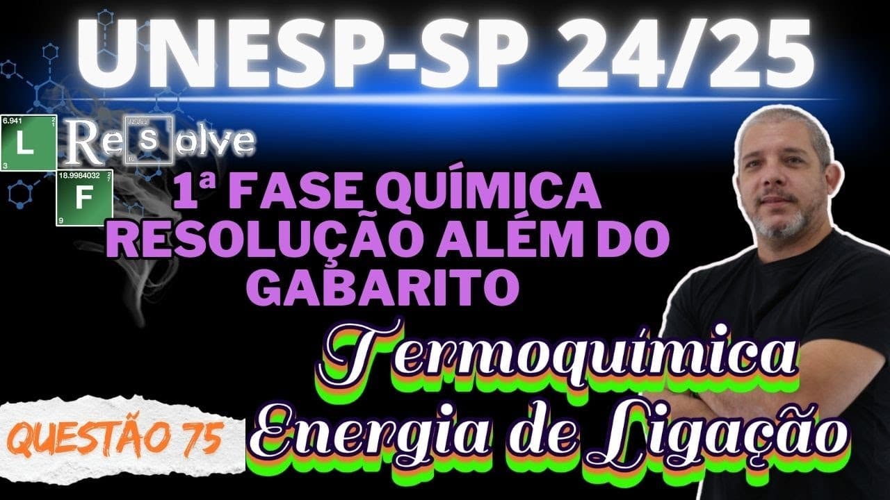 Thumbnail: UNESP 2025 Química 1ª Fase A hidrazina (N2H4), substância utilizada como propelente de foguetes