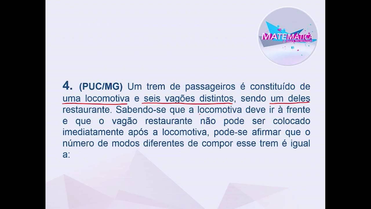 Thumbnail: Matemática: Análise Combinatória - ENEM