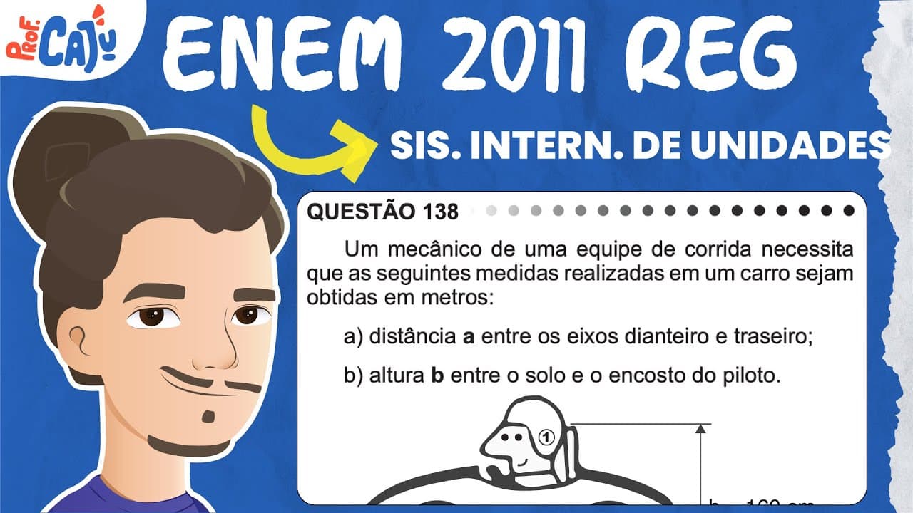 Thumbnail: [ENEM 2011] 138 📘 SISTEMA MÉTRICO DECIMAL Um mecânico de uma equipe de corrida necessita que as