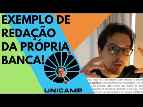 Thumbnail da aula: Analisando uma redação ÓTIMA da UNICAMP!