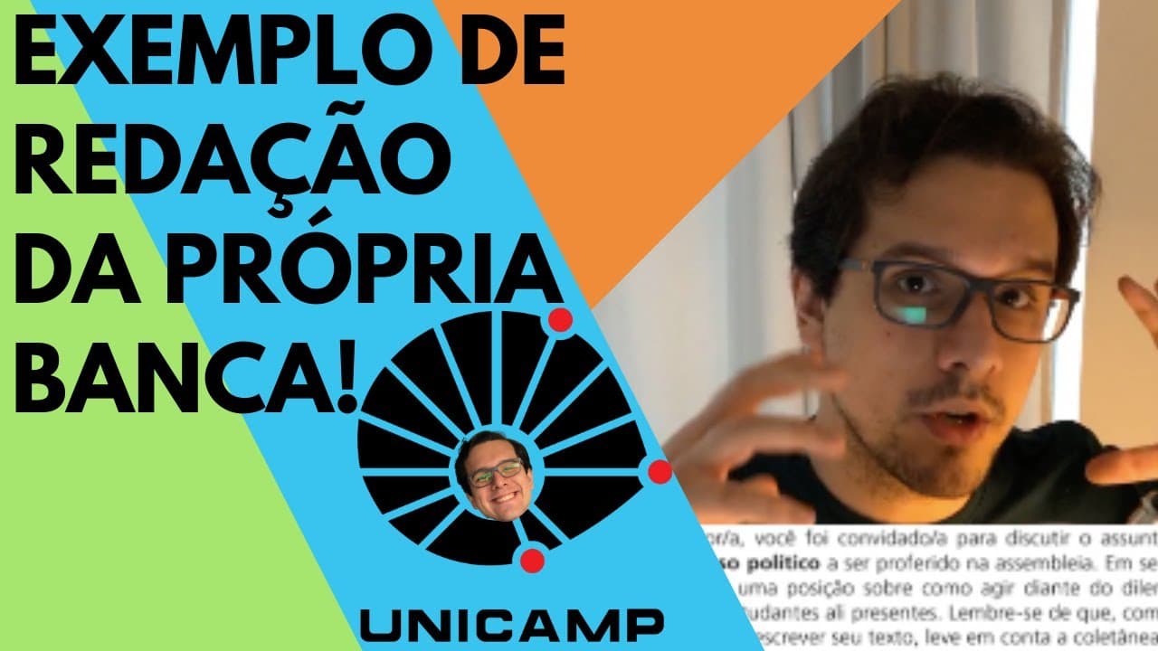 Thumbnail: Analisando uma redação ÓTIMA da UNICAMP!