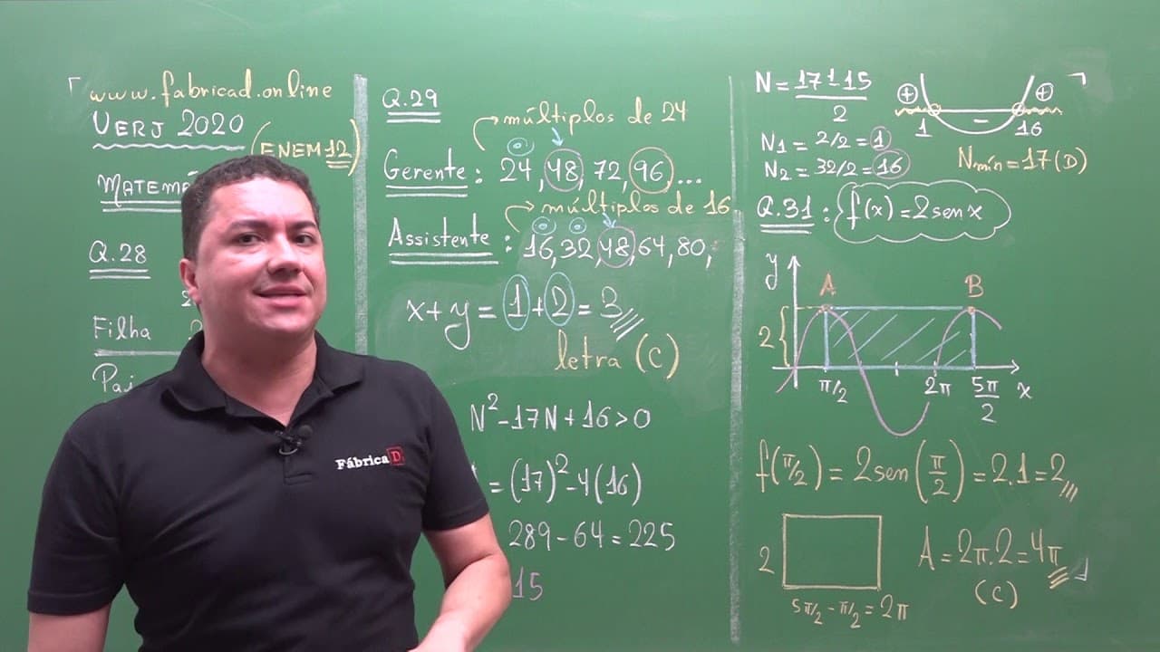 Thumbnail: MATEMÁTICA - COMENTÁRIOS UERJ 2020