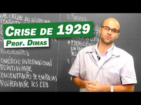 Thumbnail da aula: História  - Crise de 1929