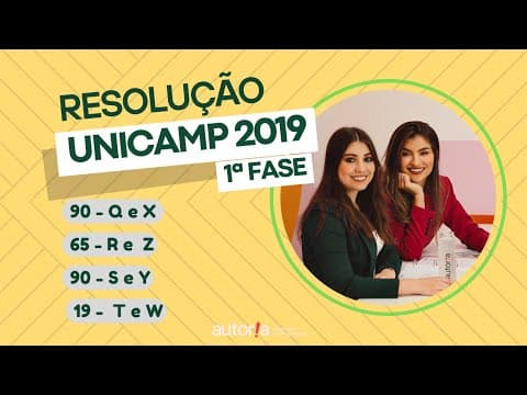 Thumbnail da aula: Resolução Unicamp 2019 - Autoria Linguagem - Questão 90 | Linguagens, prova Q e X