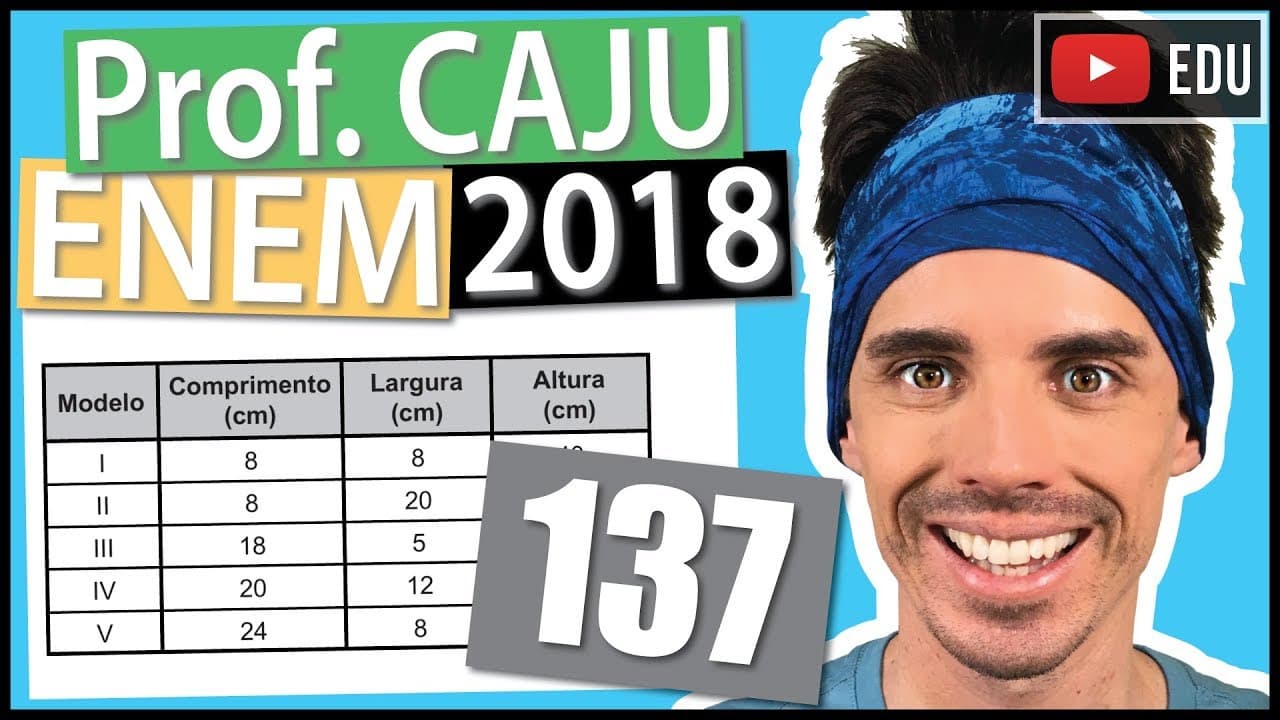 Thumbnail: [ENEM 2018] 137 📓 GEOMETRIA ESPACIAL Um artesão possui potes cilíndricos de tinta cujas medidas