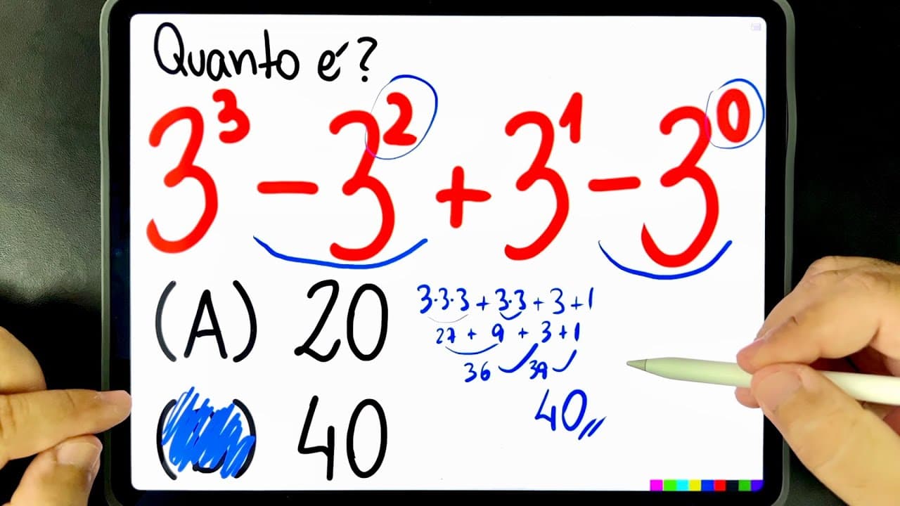 Thumbnail: 🔥 DUVIDO VOCÊ ACERTAR DE PRIMEIRA! 😱 Você consegue resolver essa EXPRESSÃO NUMÉRICA bugante?