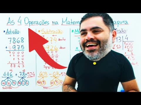 Thumbnail da aula: 🇸🇬 MATEMÁTICA DE SINGAPURA: As 4 Operações Aritméticas (Adição, Subtração, Multiplicação e Divisão)