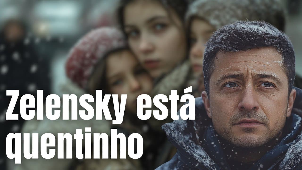 Thumbnail: Zelensky está com cobertor e o POVO ucraniano passando FRIO