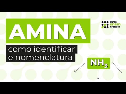 Thumbnail da aula: AMINA: como identificar e nomenclatura | Química para o Enem | Felipe Sobis