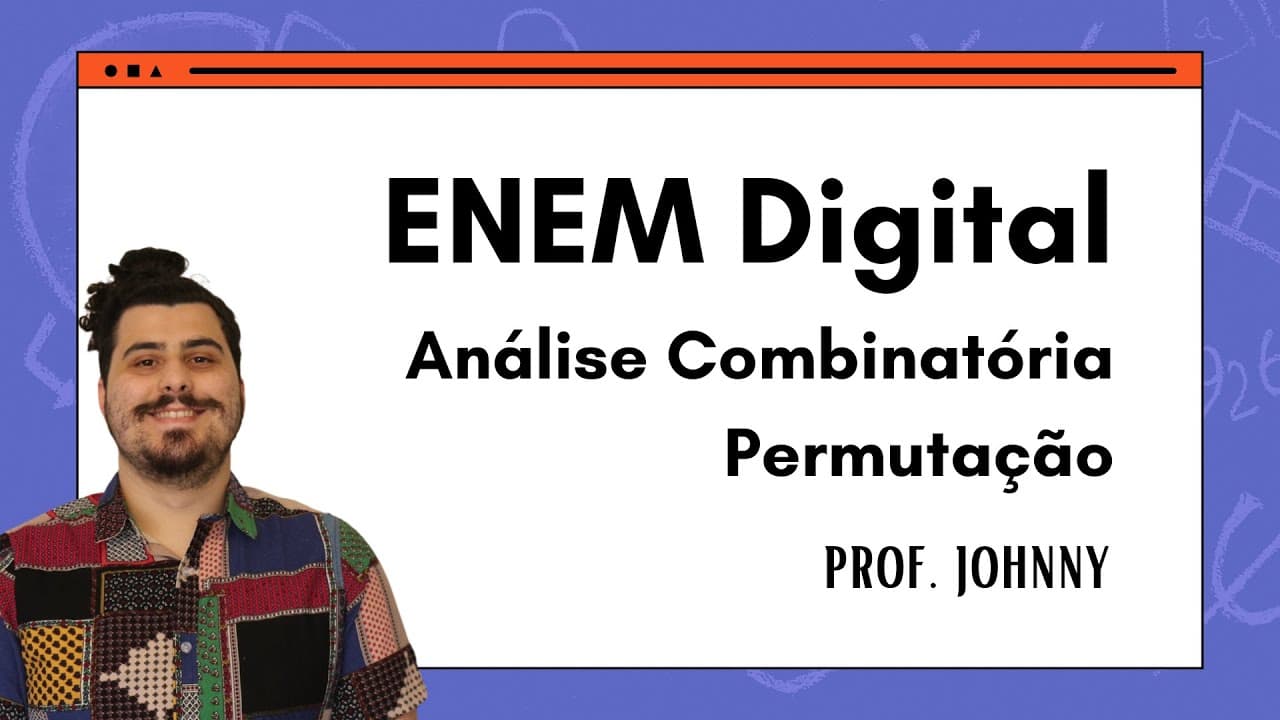 Thumbnail: ENEM Digital | Eduardo deseja criar um e-mail utilizando um anagrama... - Prof. Johnny