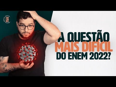 Thumbnail da aula: 😲 Questão mais difícil de biologia no ENEM 2022? 😲 - "Entre as diversas técnicas para diagnóstico.."