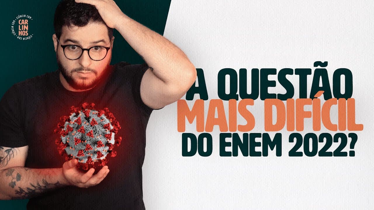 Thumbnail: 😲 Questão mais difícil de biologia no ENEM 2022? 😲 - "Entre as diversas técnicas para diagnóstico.."
