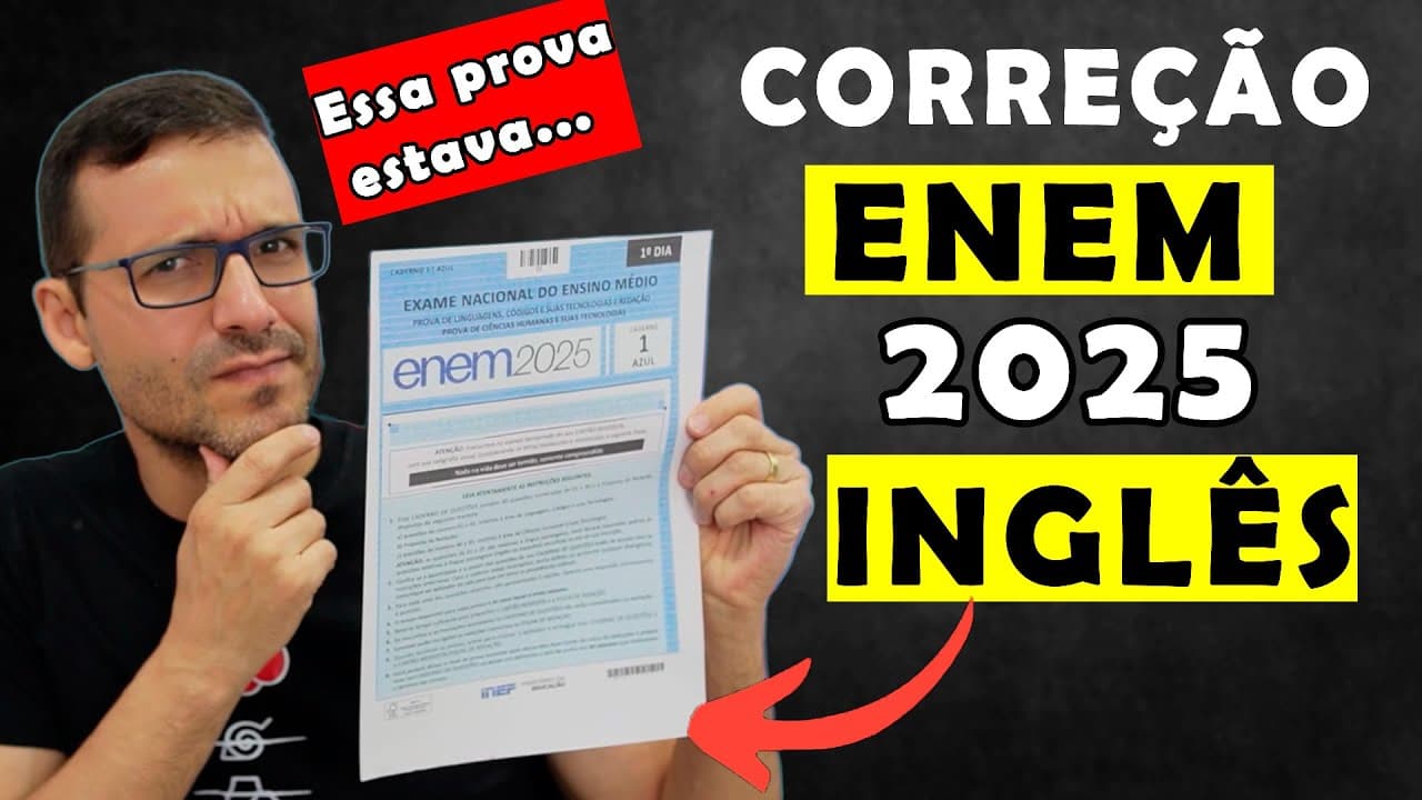 Thumbnail: CORREÇÃO INGLÊS | ENEM 2025