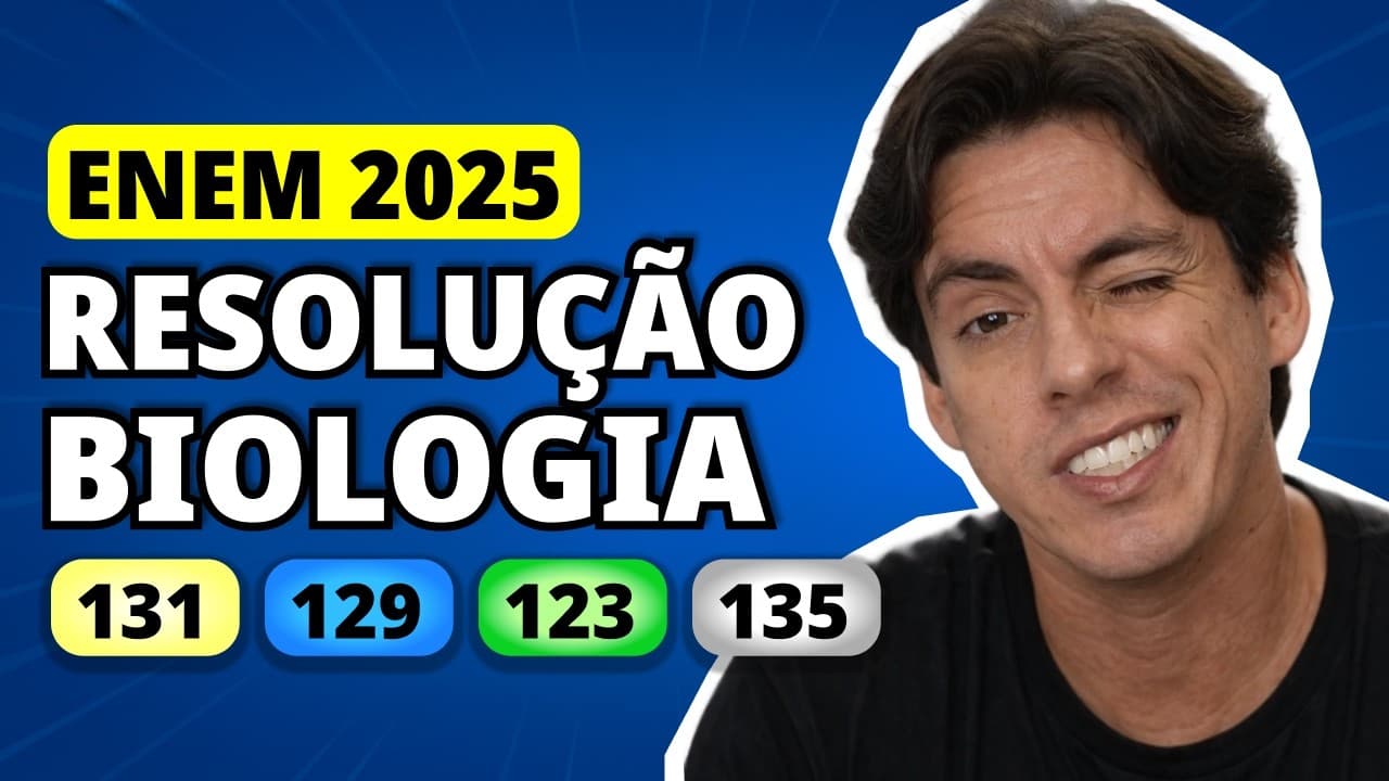 Thumbnail: ENEM 2025 BIOLOGIA – Questão 131 | O ácido úsnico é retirado de liquens e foi testado contra