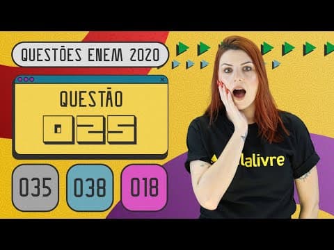 Thumbnail da aula: ENEM 2020 | ESTRATÉGIAS ARGUMENTATIVAS | QUESTÃO 25