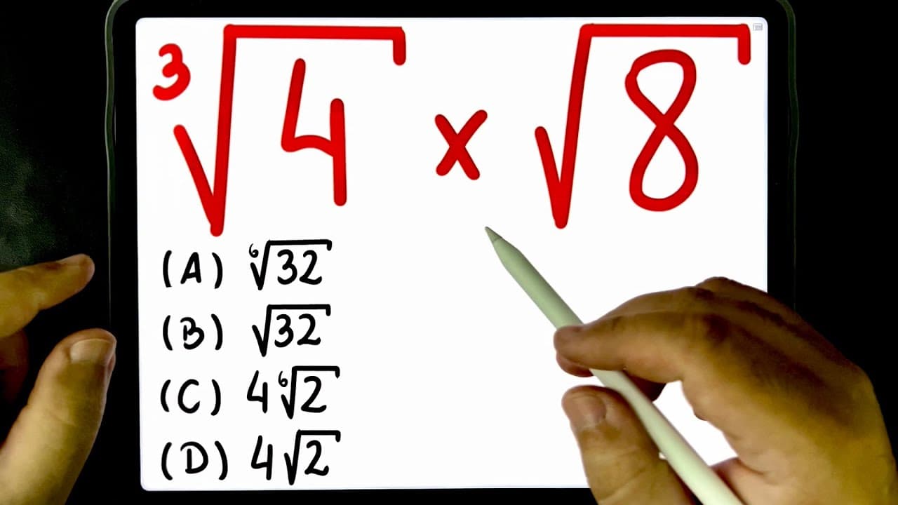 Thumbnail: 🔥 RAIZ CÚBICA multiplicada por RAIZ QUADRADA 😱 Aplicação do CÁLCULO DE MMC e outras PROPRIEDADES!
