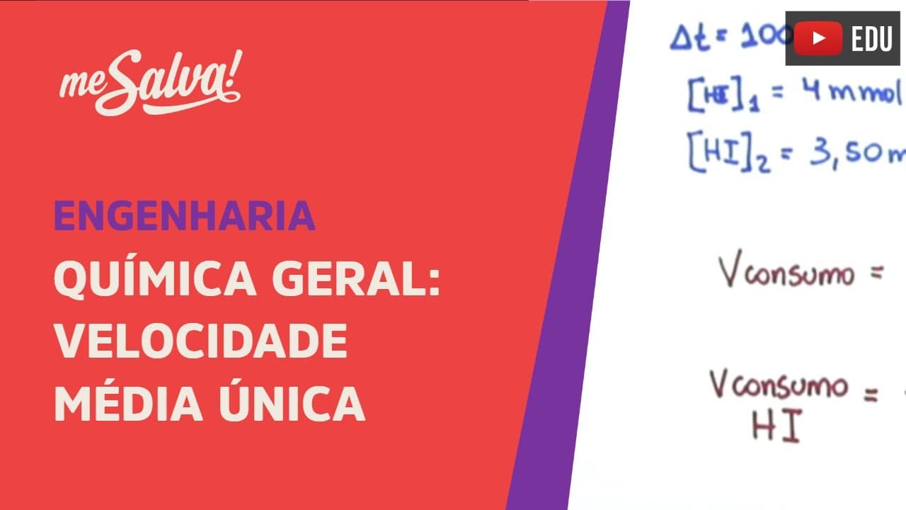 Thumbnail: Me Salva! CQU02 - Velocidade Média Única - Química Geral