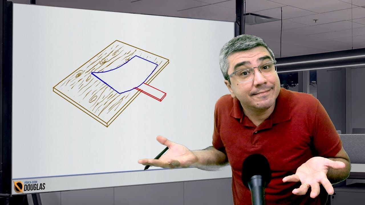Thumbnail: A régua que não tomba com o papel! Tem muita Física aí!