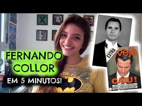 Thumbnail da aula: 50 minutos em 5: FERNANDO COLLOR - Governo e Impeachment (Débora Aladim)
