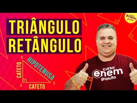 Thumbnail da aula: TRIÂNGULO RETÂNGULO, SUAS PROPRIEDADES E O TEOREMA DE PITÁGORAS | Resumo de Matemática para o Enem