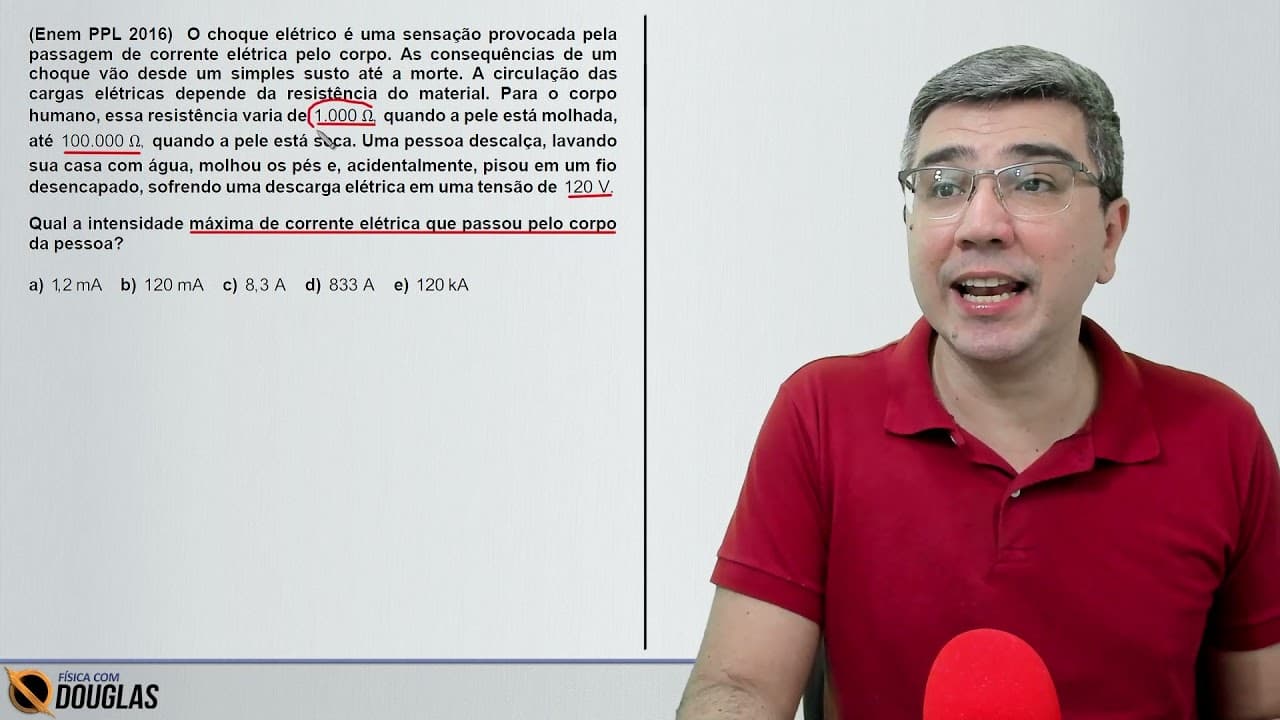 Thumbnail: ENEM 2016 PPL O choque elétrico é uma sensação provocada