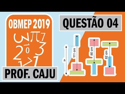 Thumbnail da aula: 🥇 OBMEP 2019 🥇 Questão 04 1ª Fase Nível 3 - Na figura, os lados dos retângulos são horizontais...
