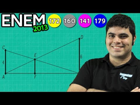 Thumbnail da aula: ENEM 2013 Matemática #44 - Semelhança de Triângulos