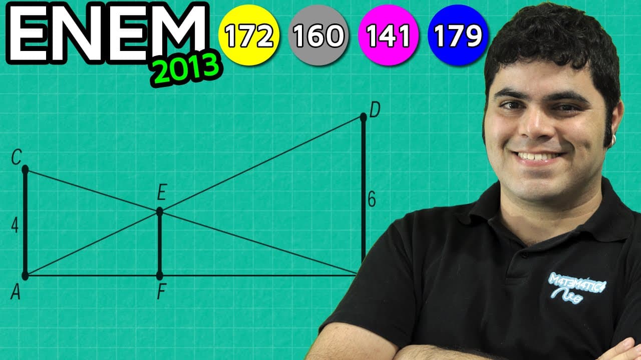 Thumbnail: ENEM 2013 Matemática #44 - Semelhança de Triângulos