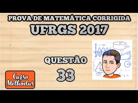 Thumbnail da aula: 33 de 2017 da prova de matemática da UFRGS - Na figura abaixo encontram se representados quadrados